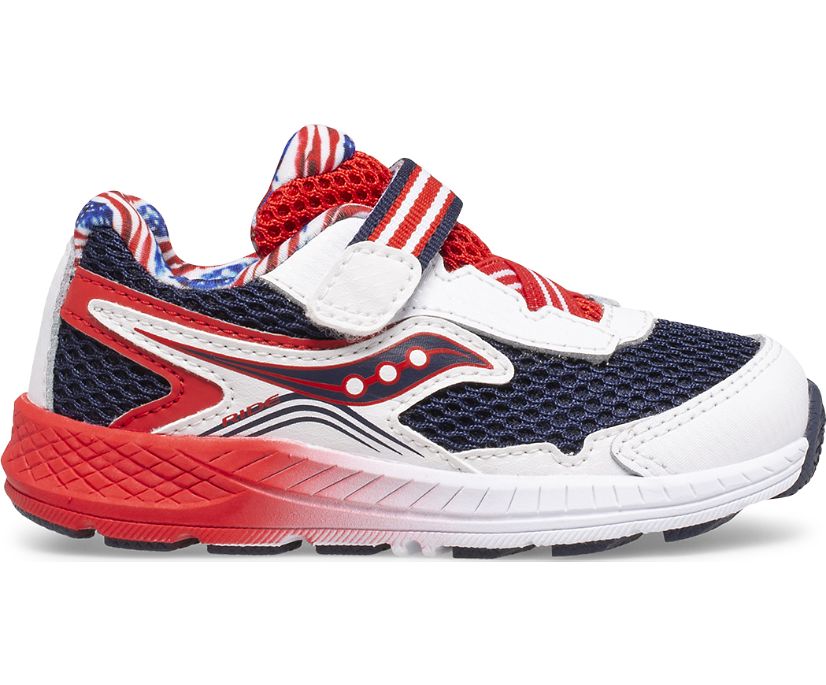 Tenis Saucony Ride 10 Jr. Niños Rojos Blancos Azules | México 759TCEV
